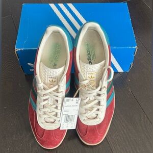 Adidas Gazelle Indoor Maroon and Beige Sneakers